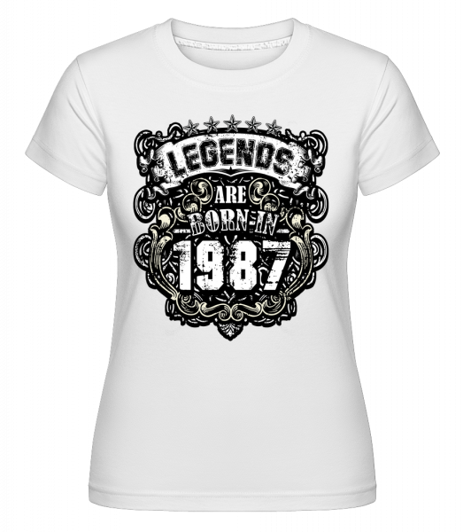 Legends Are Born In 1987 - Shirtinator Frauen T-Shirt - Weiß - Vorn