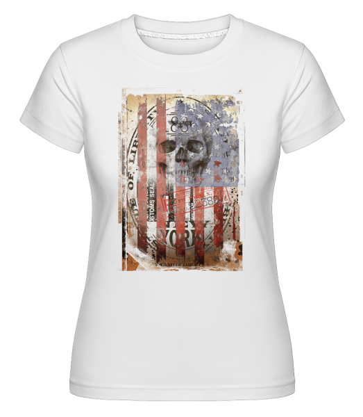 New York Totenkopf - Shirtinator Frauen T-Shirt - Weiß - Vorn