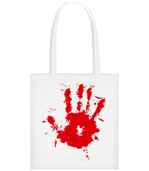 Handprint Blood - Bolsa de tela - Blanco - delante