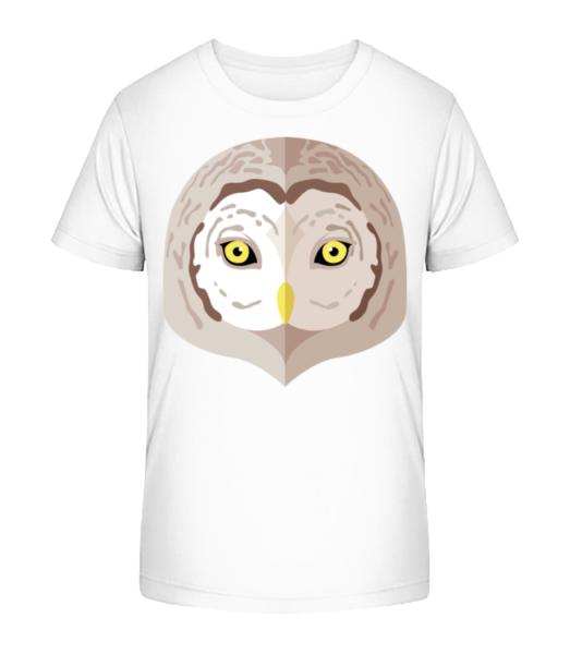 Owl Comic Shadow - Camiseta ecológica para niños Stanley Stella - Blanco - delante