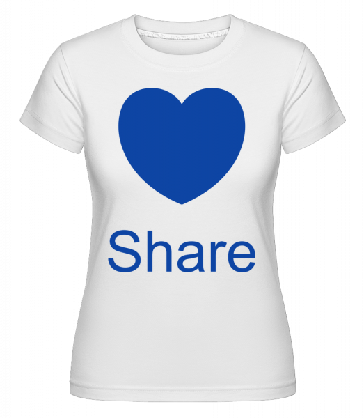 Share Heart - Shirtinator Frauen T-Shirt - Weiß - Vorn