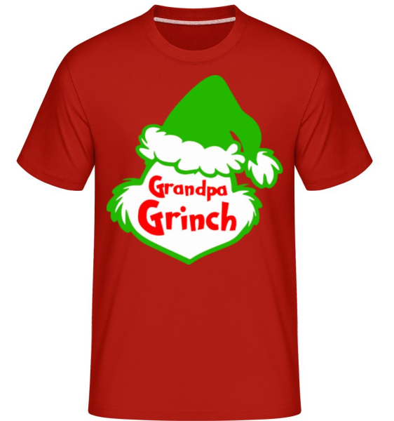 Grandpa Grinch - Shirtinator Männer T-Shirt - Rot - Vorne