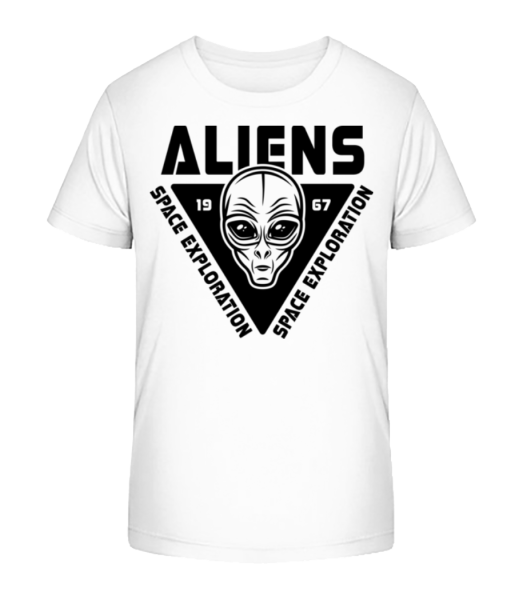 Aliens Space Exploration - Camiseta ecológica para niños Stanley Stella - Blanco - delante