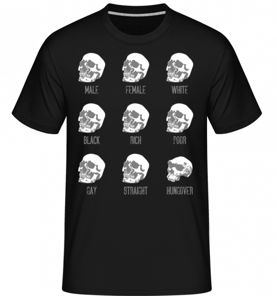 Hungover Skull - Shirtinator Männer T-Shirt - Schwarz - Vorn