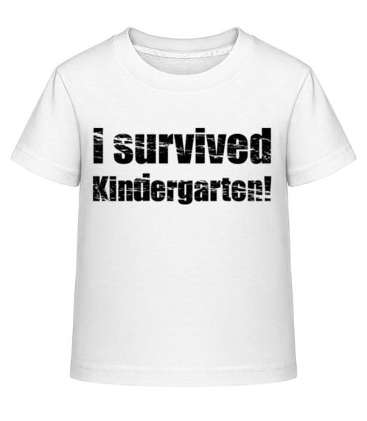 I Survived Kindergarten! - Camiseta Shirtinator para niños - Blanco - delante