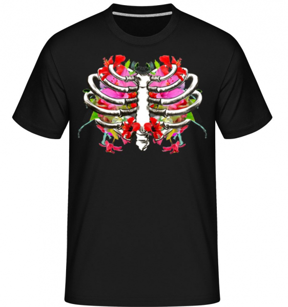 Blumenlunge - Shirtinator Männer T-Shirt - Schwarz - Vorne