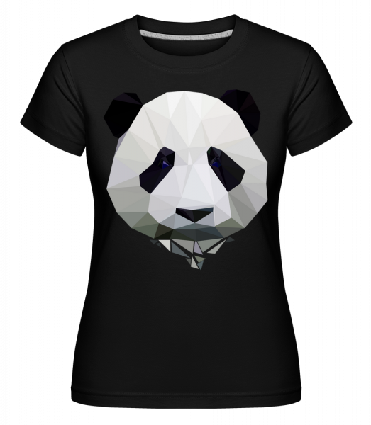 Polygon Panda - Shirtinator Frauen T-Shirt - Schwarz - Vorn
