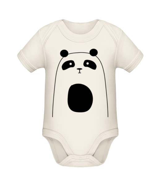 Cute Panda - Body ecológico para bebé - Crema - delante