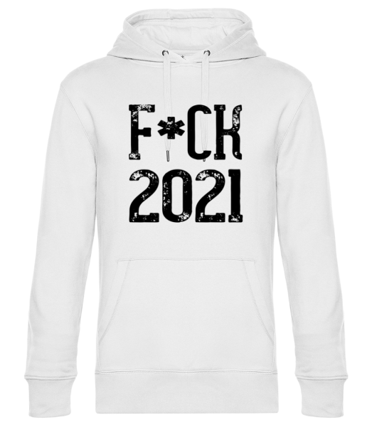 F*CK 2021 - Sudadera con capucha premium unisex - Blanco - delante