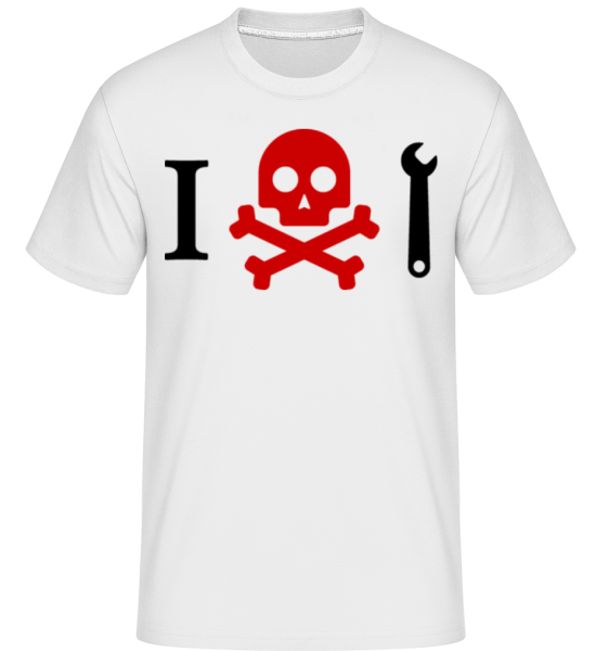 I Love DIY Icon Skull -  Shirtinator Men's T-Shirt - White - imagedescription.FrontImage