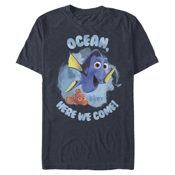 Pixar - Buscando a Dory - Dory & Nemo Here We Come - Hombres Camiseta - Marino - delante