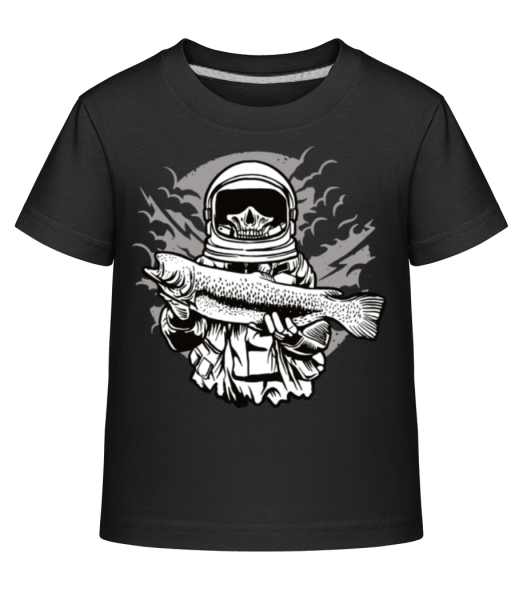 Astronaut Fishing - Camiseta Shirtinator para niños - Negro - delante