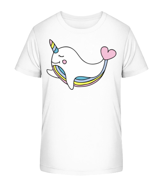 Unicorn Whale - Camiseta ecológica para niños Stanley Stella - Blanco - delante