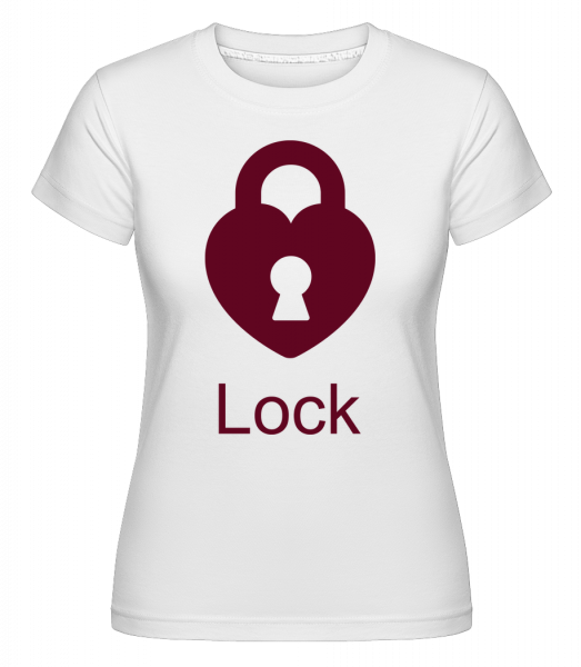 Lock Heart - Shirtinator Frauen T-Shirt - Weiß - Vorn