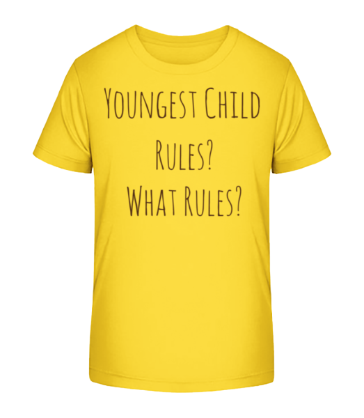 Youngest Child - Camiseta ecológica para niños Stanley Stella - Amarillo - delante