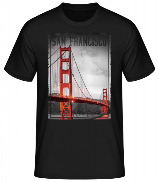 San Francisco Golden City - Männer Basic T-Shirt - Schwarz - Vorn