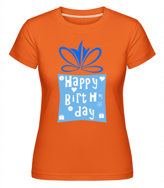 Happy Birthday Logo - Shirtinator Frauen T-Shirt - Orange - Vorn