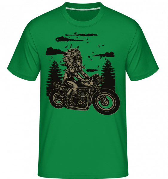 Indian Chief Rider - Shirtinator Männer T-Shirt - Irischgrün - Vorn