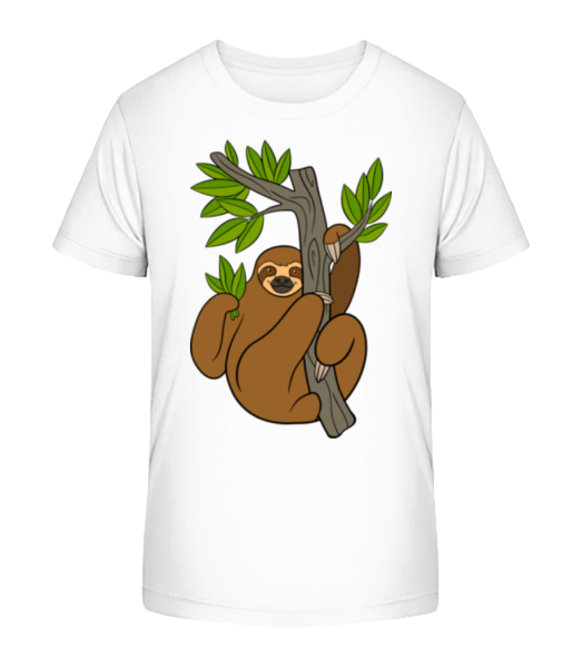 Sloth On The Tree - Camiseta ecológica para niños Stanley Stella - Blanco - delante