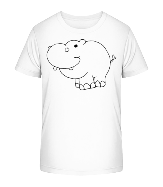 Kids Comic - Hippo - Camiseta ecológica para niños Stanley Stella - Blanco - delante