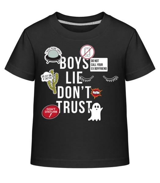 Boys Lie Don't Trust - Camiseta Shirtinator para niños - Negro - delante