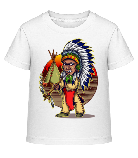 Smoking Indian - Camiseta Shirtinator para niños - Blanco - delante