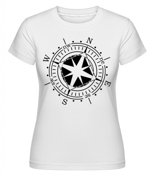 Kompass - Shirtinator Frauen T-Shirt - Weiß - Vorn