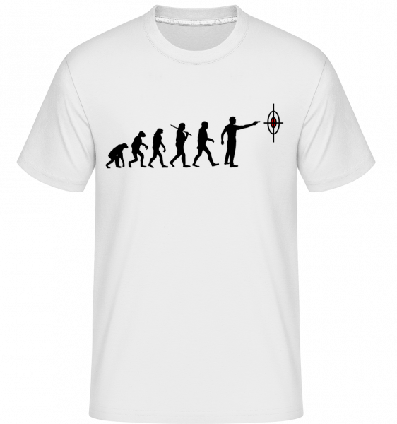 Evolution Des Schießens - Shirtinator Männer T-Shirt - Weiß - Vorn