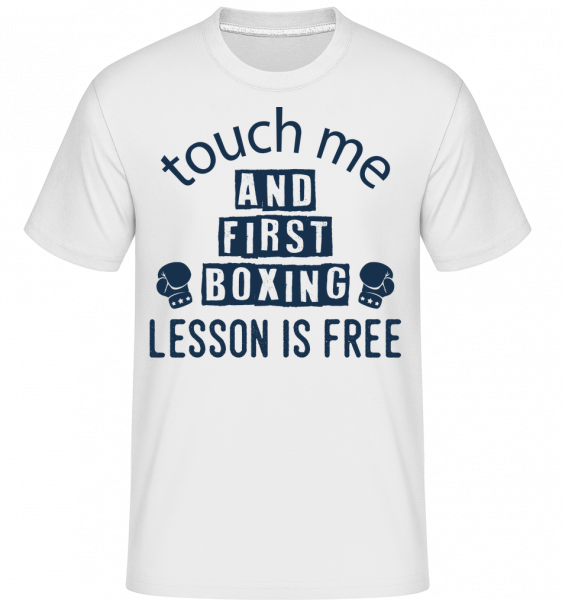 Free Boxing Lessons - Shirtinator Männer T-Shirt - Weiß - Vorn