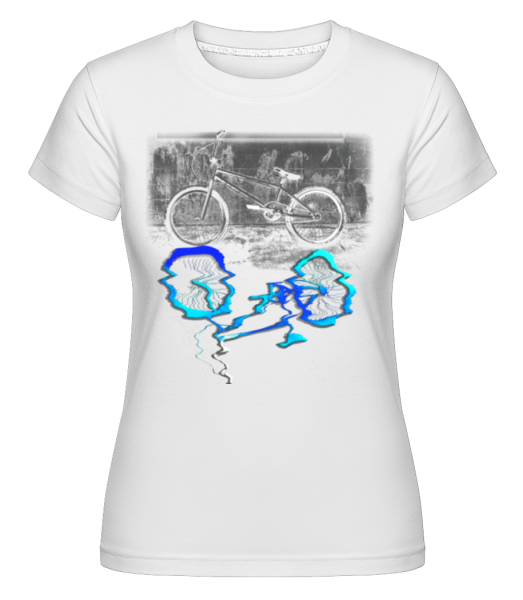 Bicycle Puddle -  Shirtinator Women's T-Shirt - White - imagedescription.FrontImage