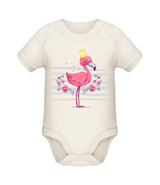 Royal Flamingo - Body ecológico para bebé - Crema - delante