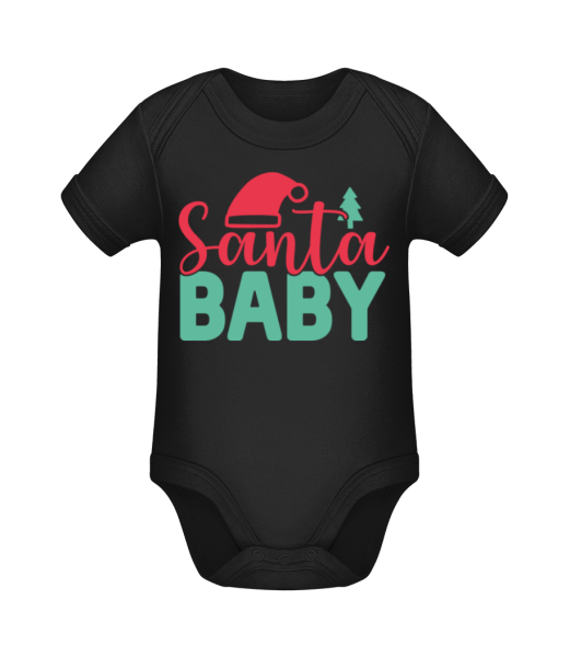 Santa Baby - Body ecológico para bebé - Negro - delante