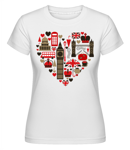 London Love Heart - Shirtinator Frauen T-Shirt - Weiß - Vorn