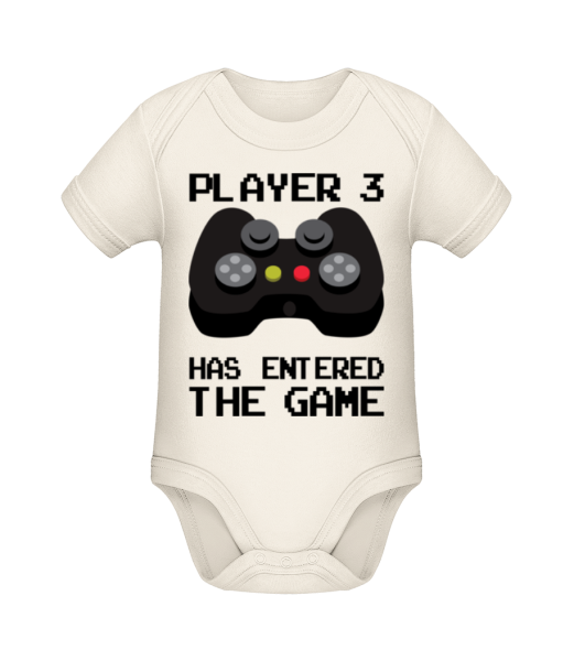 Player 3 Entered The Game - Body ecológico para bebé - Crema - delante