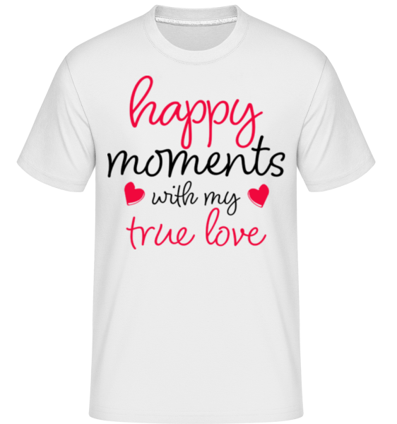 Happy Moments With My True Love -  Shirtinator Men's T-Shirt - White - imagedescription.FrontImage