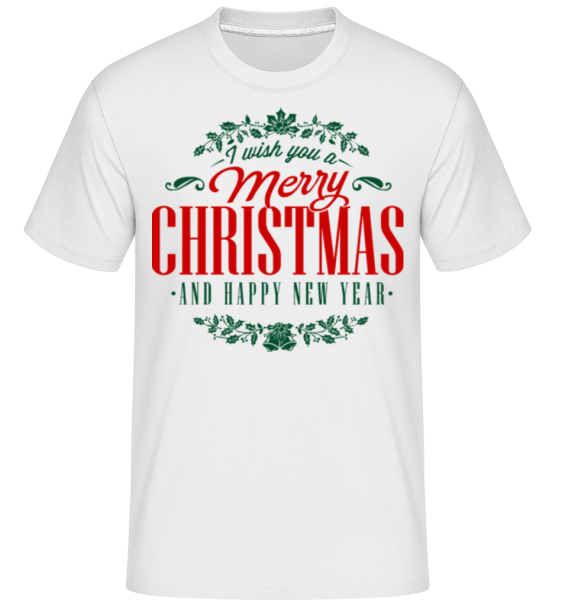 Merry Christmas Label -  Shirtinator Men's T-Shirt - White - imagedescription.FrontImage