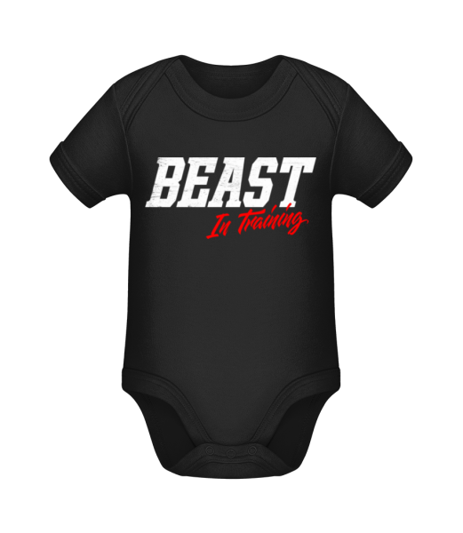 Beast In Training - Body ecológico para bebé - Negro - delante