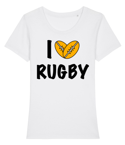 I Love Rugby - Camiseta ecológica para mujer Stanley Stella - Blanco - delante