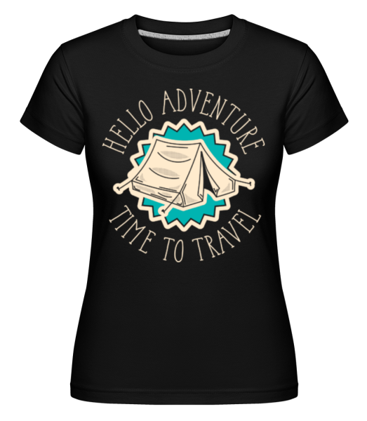 Hello Adventure -  Shirtinator Women's T-Shirt - Black - imagedescription.FrontImage