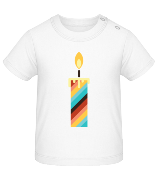 Birthday Candle - Camiseta de bebé - Blanco - delante