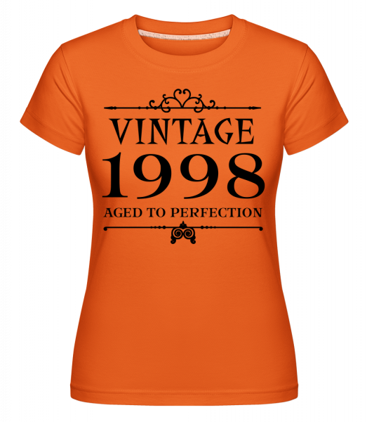 Vintage 1998 Perfection - Shirtinator Frauen T-Shirt - Orange - Vorn