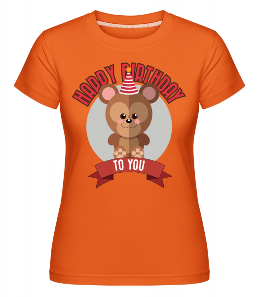 Happy Birthday To You Affe - Shirtinator Frauen T-Shirt - Orange - Vorn
