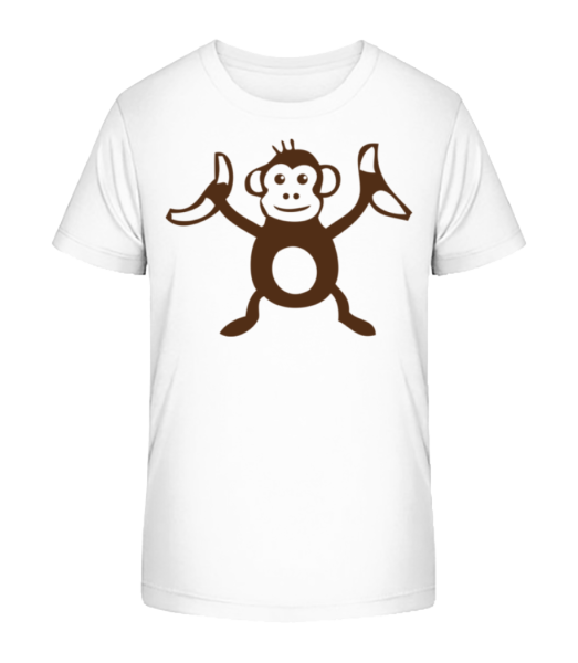 Monkey With Bananas - Camiseta ecológica para niños Stanley Stella - Blanco - delante