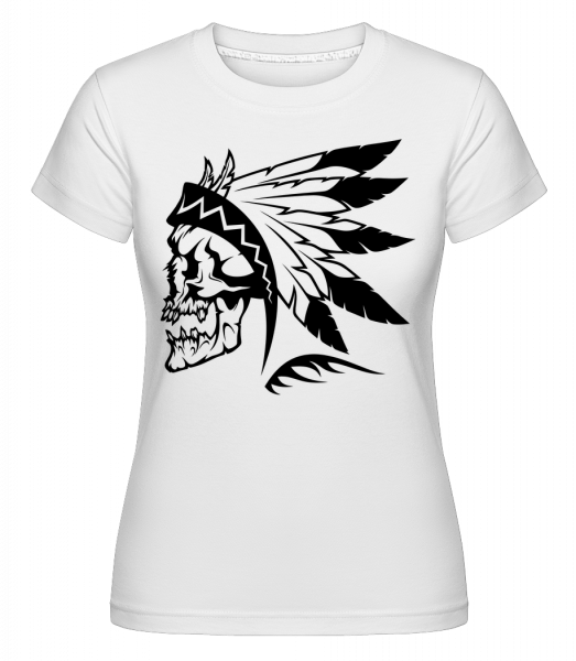 Wild West Skull - Shirtinator Frauen T-Shirt - Weiß - Vorn