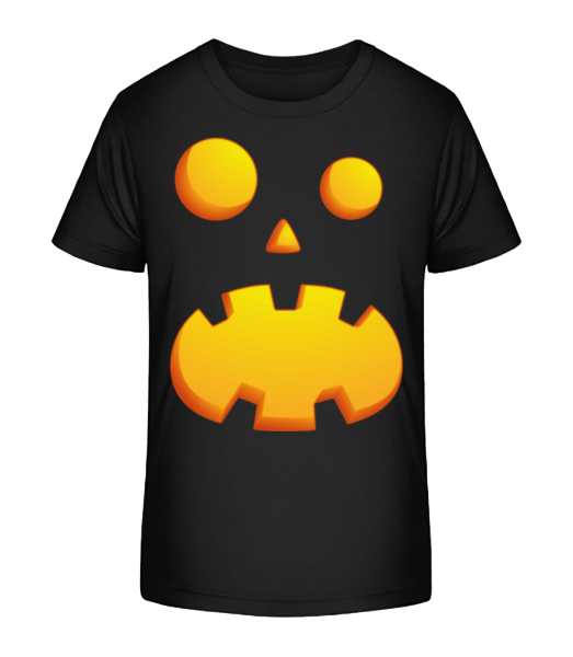 Pumpkin Face Astonished - Camiseta ecológica para niños Stanley Stella - Negro - delante