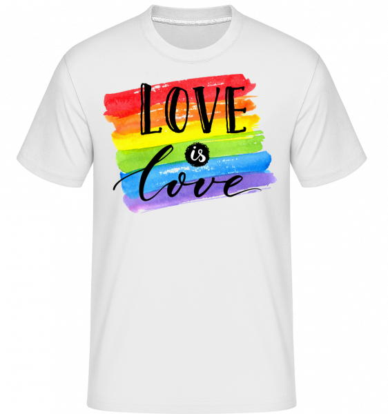 Love Is Love - Shirtinator Männer T-Shirt - Weiß - Vorn