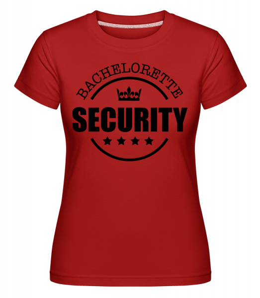 Bachelorette Security - Shirtinator Frauen T-Shirt - Rot - Vorn