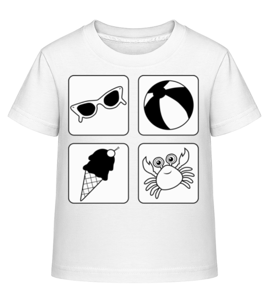 Kid's Summer - Camiseta Shirtinator para niños - Blanco - delante