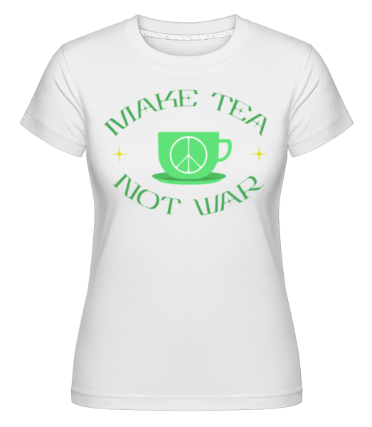 Make Tea Not War -  Shirtinator Women's T-Shirt - White - imagedescription.FrontImage