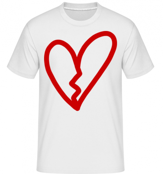 Broken Heart - Shirtinator Männer T-Shirt - Weiß - Vorne
